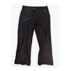 Nike Dri-FIT Women's XL Black Wide Leg Yoga Training Pants Athlesiure Lounge